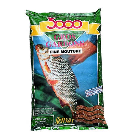 Voeder 3000 Gros Gardon Fin. Mout. (Fijn) 1Kg - Sensas 3 Voeder 3000 Gros Gardon Fin. Mout. (Fijn) 1Kg - Sensas